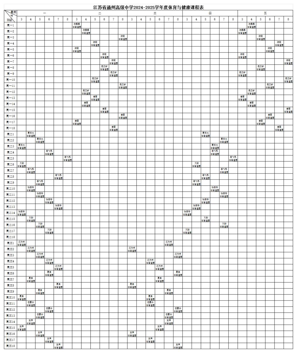 乐鱼官方网站2024-2025学年度体育与健康课程表 - 副本_00
